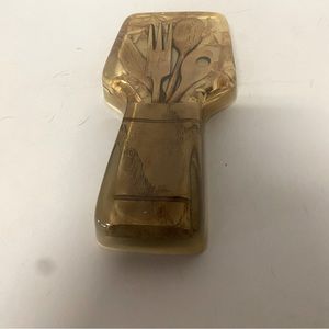 Vintage Resin lucite spoon rest MCM